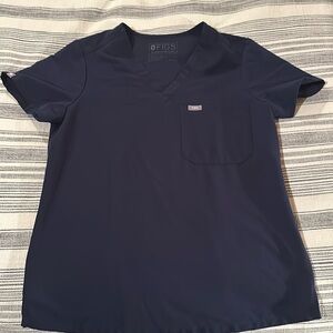 Navy Fig Scrub Top